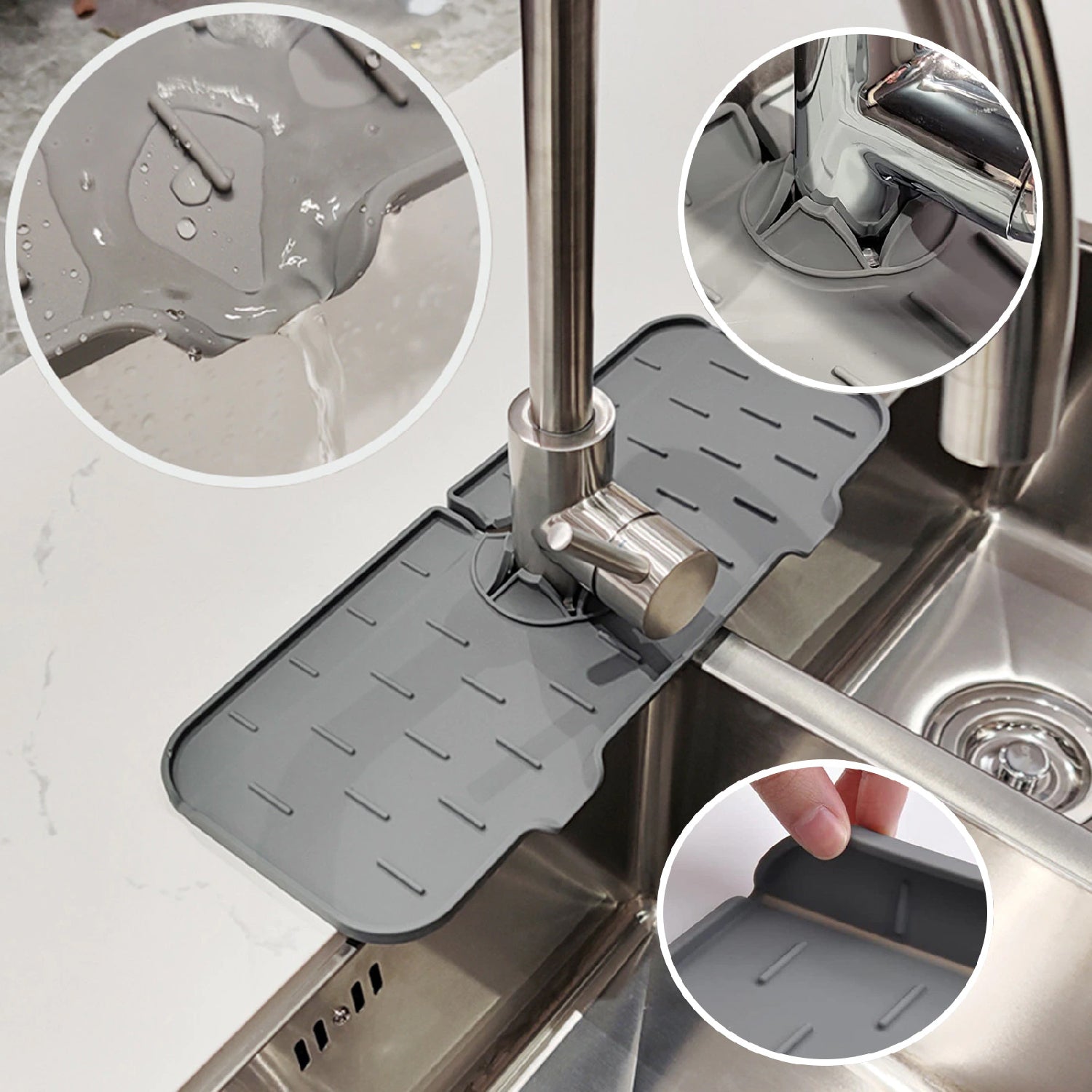 4914 Silicone Sink Faucet Pad, Drip Protector Splash Countertop, Rubber Drying Mat, Sink Splash Guard for Kitchen Bathroom Bar. DeoDap 4914 Silicone Sink Faucet Pad, Drip Protector Splash Countertop, Rubber Drying Mat, Sink Splash Guard for Kitchen Bathroom Bar. DeoDap